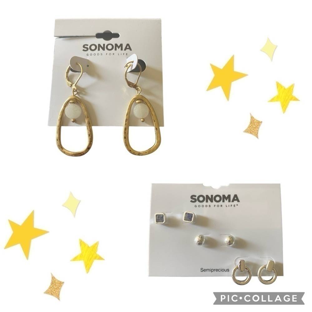 NWT-SONOMA-FOUR PAIRS OF EARRINGS